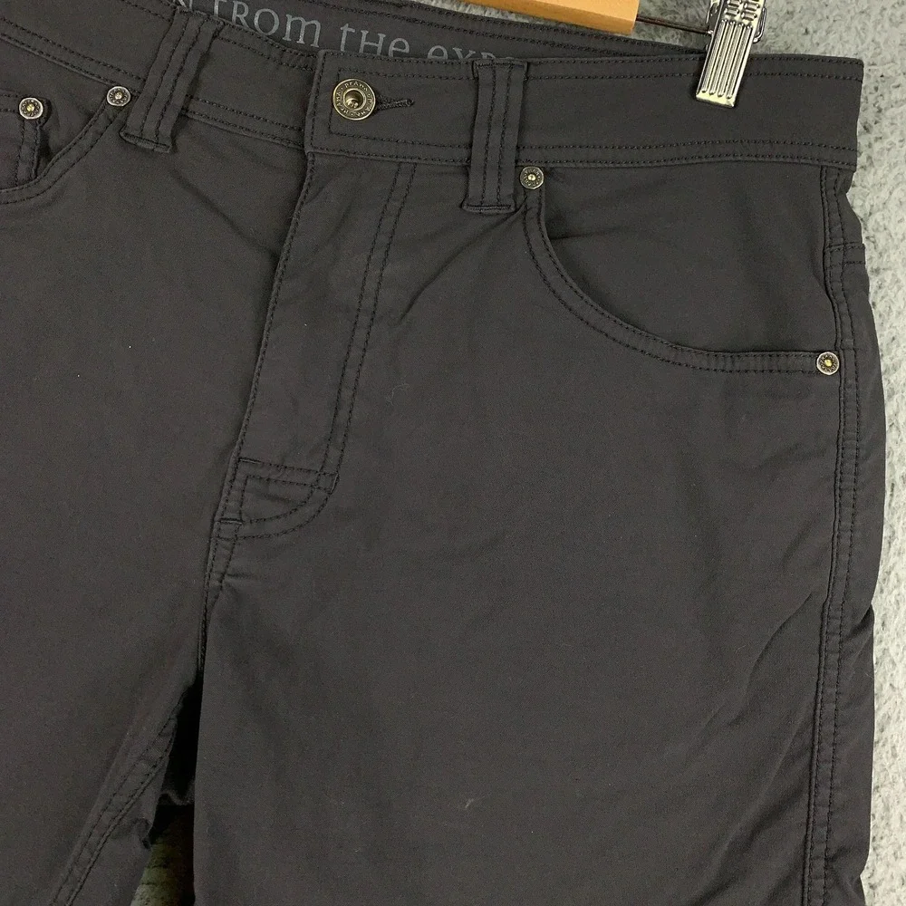 prAna Brion Shorts Mens 32 Charcoal Slim Fit Stretch Zion Quick Dry Gorp Outdoor